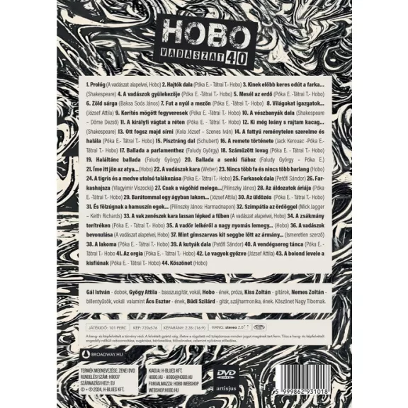 HOBO: Vadászat 40 Aréna 2024.02.10. (DVD)