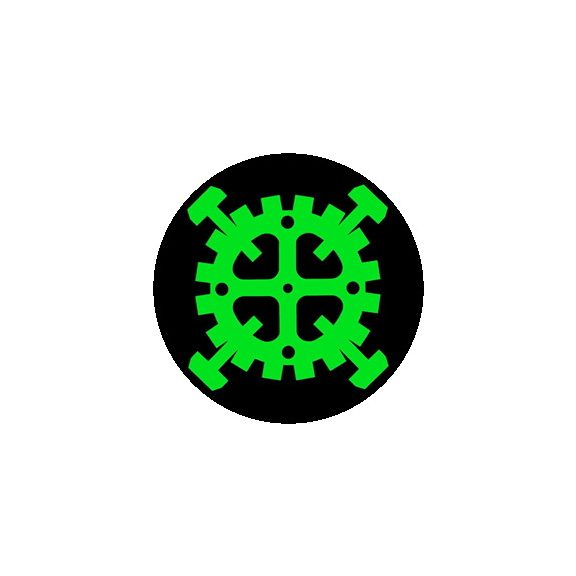 TYPE O NEGATIVE: Gear Logo (nagy jelvény, 3,7 cm) TYPE O NEGATIVE: Gear Logo (nagy jelvény, 3,7 cm)
