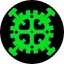 TYPE O NEGATIVE: Gear Logo (nagy jelvény, 3,7 cm)