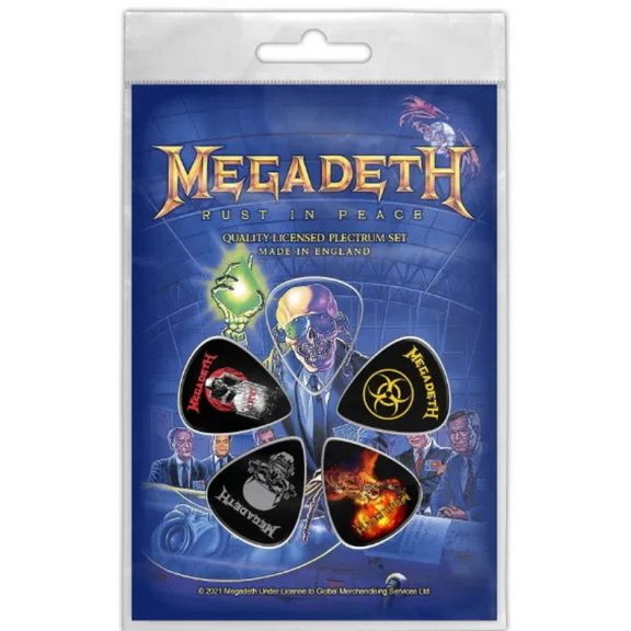 MEGADETH - Rust In Peace (5 db pengető, 1 mm vastag) MEGADETH - Rust In Peace (5 db pengető, 1 mm vastag)