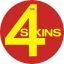 4 SKINS: 4 Skins (nagy jelvény, 3,7 cm) 