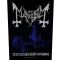 MAYHEM: De Mysteriis Dom Sathanas (hátfelvarró / backpatch)