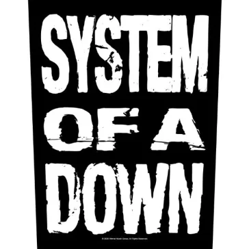 SYSTEM OF A DOWN: Logo Stacked (hátfelvarró / backpatch)