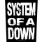 SYSTEM OF A DOWN: Logo Stacked (hátfelvarró / backpatch)