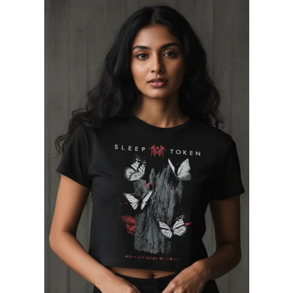 SLEEP TOKEN: Butterflies (ladies crop top) SLEEP TOKEN: Butterflies (ladies crop top)